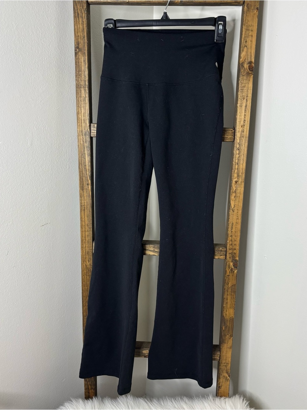 Zella Black High-Waist Flared Leggings Pants Size 2